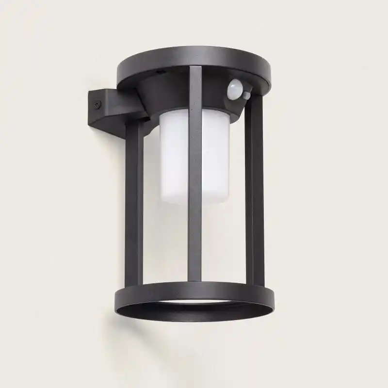 Applique solaire noire détecteur de mouvement 2w led 140 lumens 3000k
