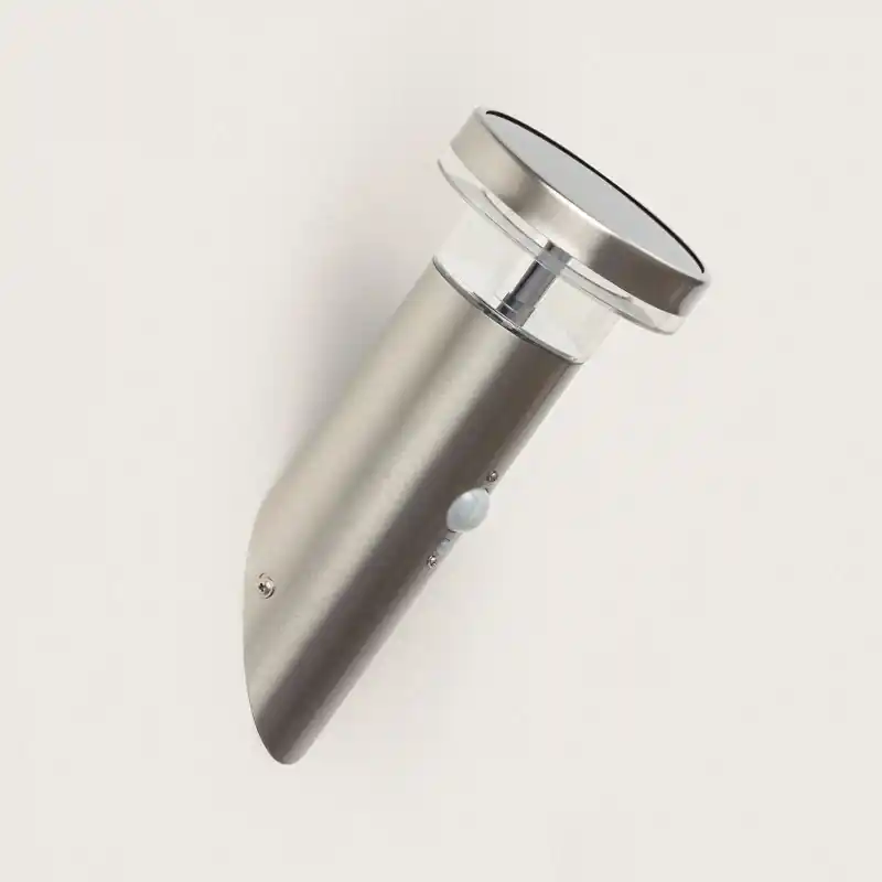 Applique solaire inox détecteur de mouvement 1.5w led 150 lumens 3000k