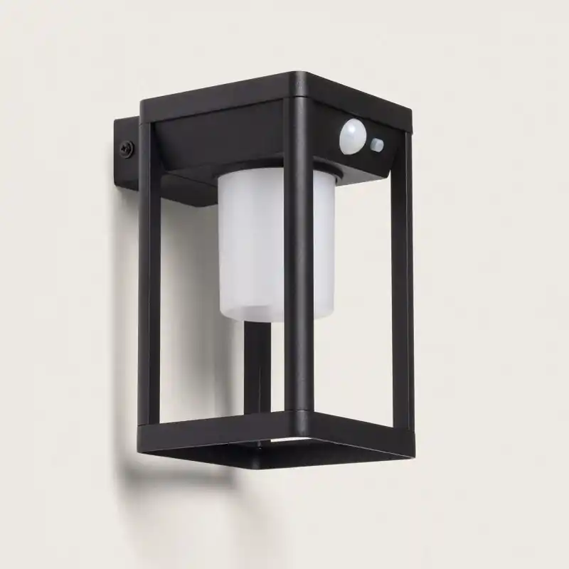 Applique solaire noire détecteur de mouvement 2.5w led 200 lumens 3000k