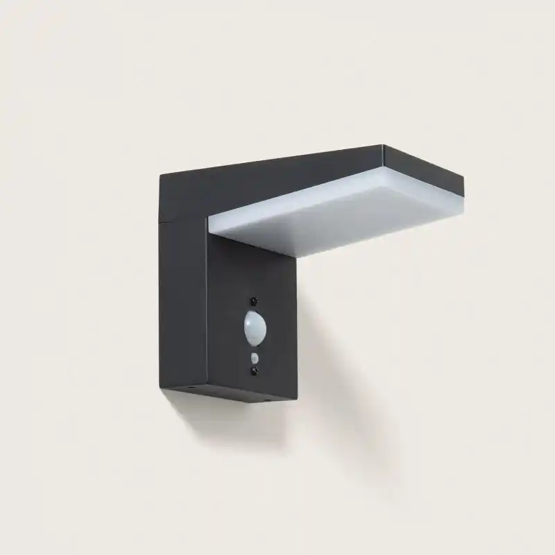 Applique solaire noire détecteur de mouvement 5w led 350 lm