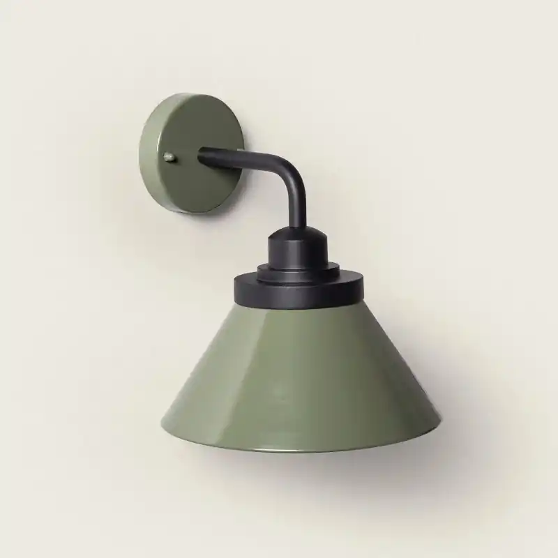 Applique murale exterieure métal vert ip44 220v