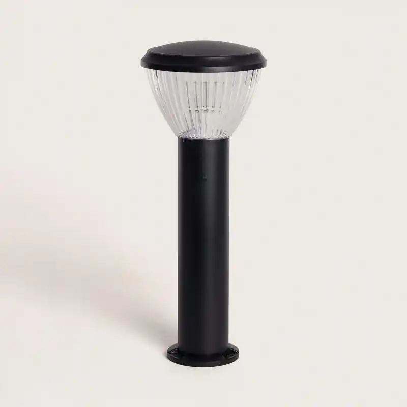 Borne potelet lampe jardin avec interrupteur noire 65cm culot e27 ip65