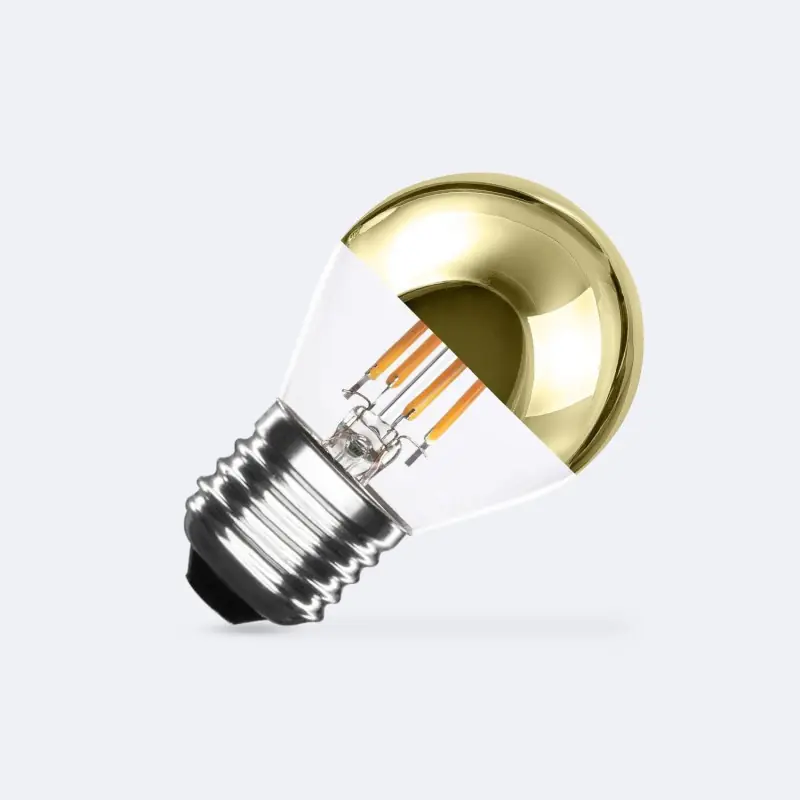 Ampoule led filament culot e27 verre doré-réflecteur-400 lumens