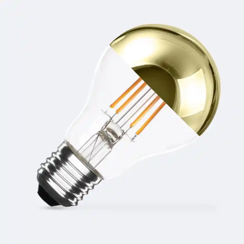 Ampoule led filament e27 verre doré-réflecteur-800 lumens