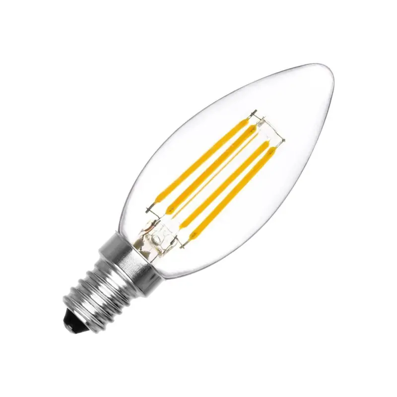 Ampoule LED Filament E14-4W-470 lm verre clair C35