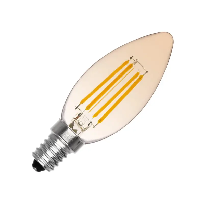 Ampoule LED Filament E14 variable-6W-600 lm-C35 ambrée-2700k