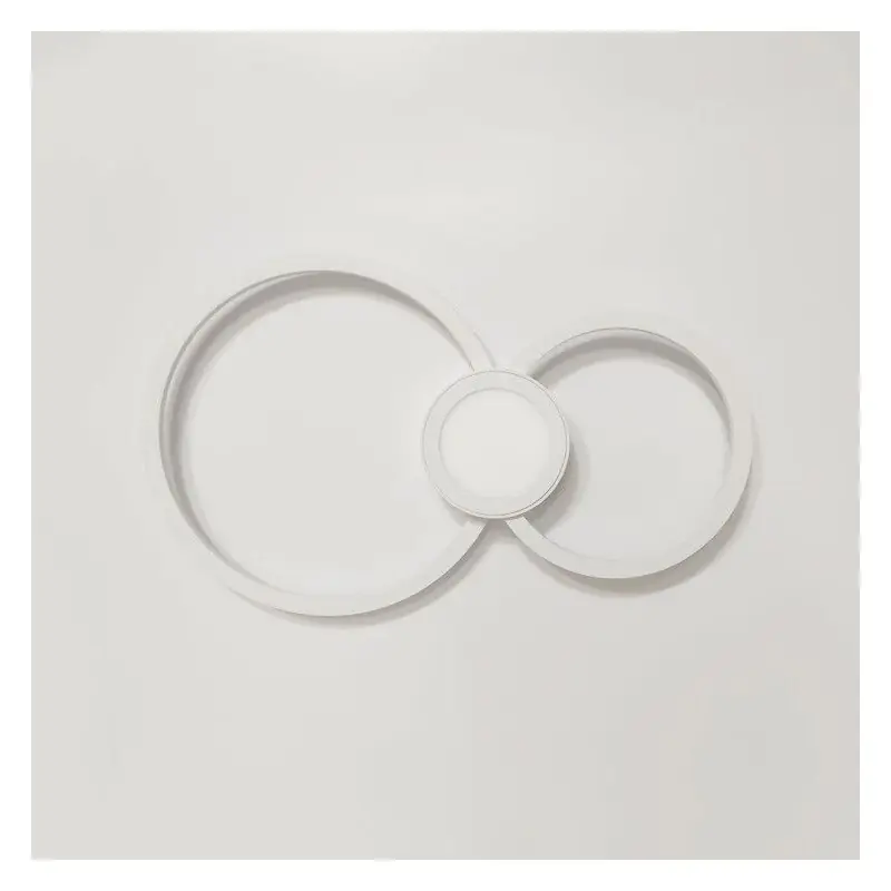 Applique murale double cercle blanc 24w led 3300 lumens 3000k