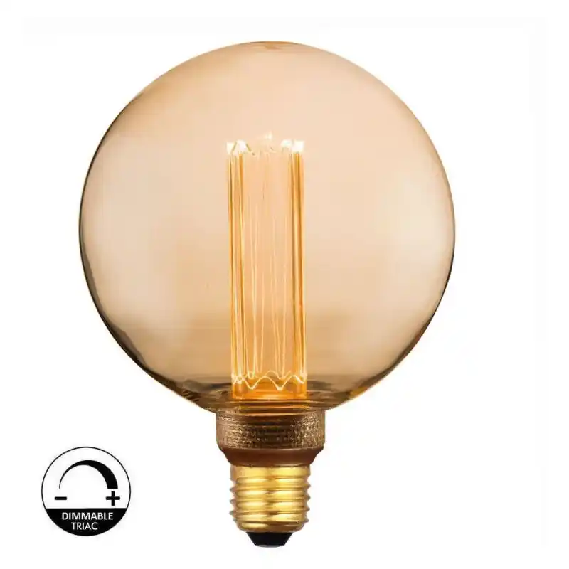 Ampoule filament led 4w-1800k-culot e27 globe 125mm