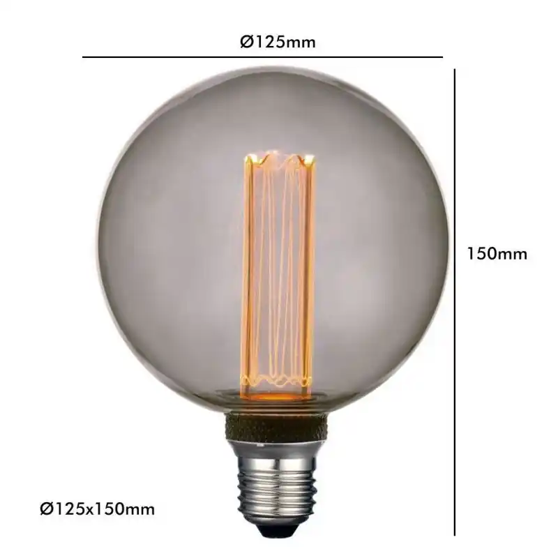 Ampoule filament led 4w variable-1800k-culot e27 globe 125mm