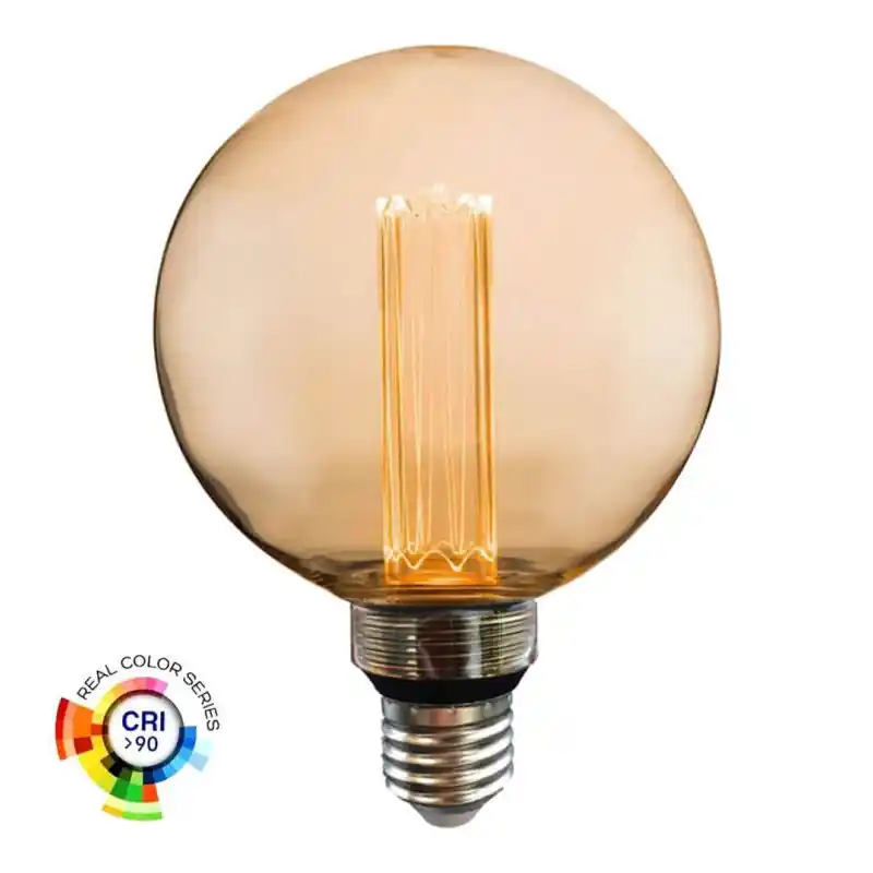 Ampoule filament led 4w-culot e27 globe verre 130mm