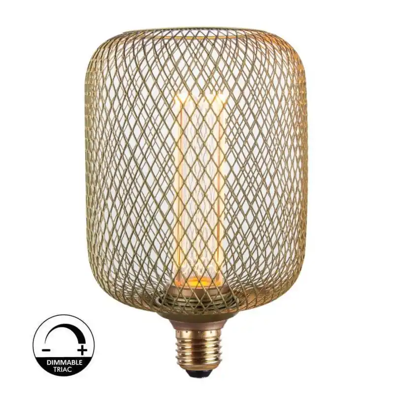 Ampoule filament led 4w variable-culot e27-1800k-grille 130mm