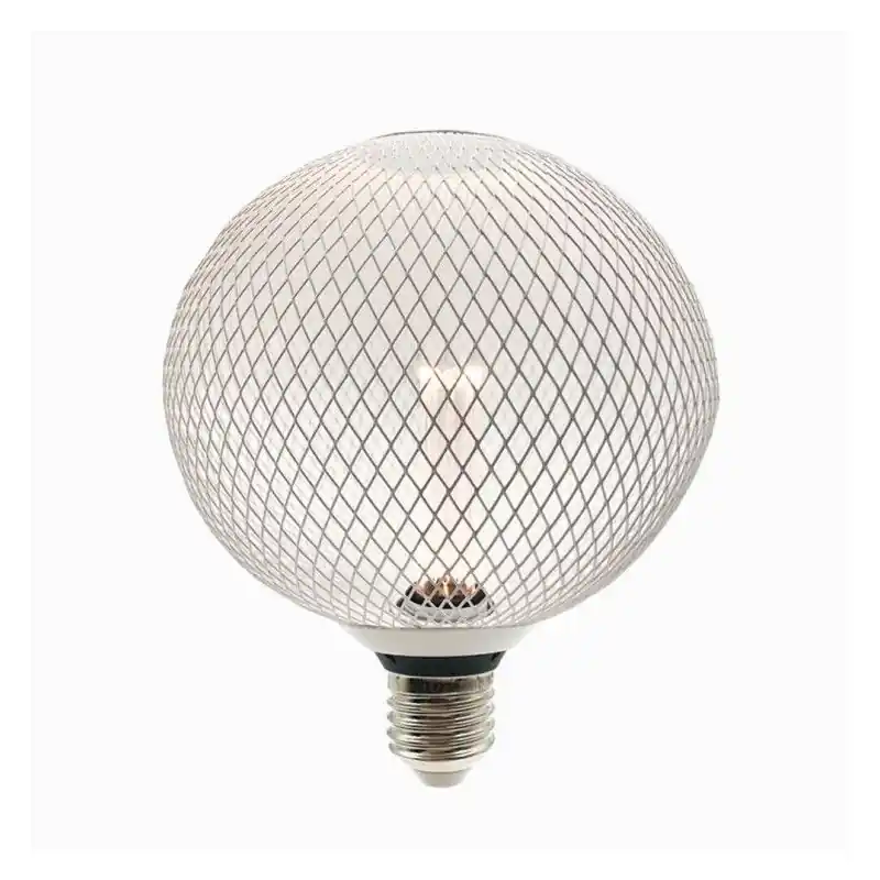 Ampoule filament led 4w-400lm-culot e27 globe grille 200mm