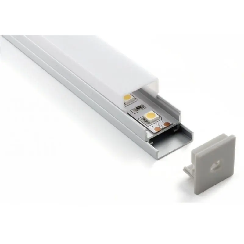2m Profilé saillie Ruban led 220v cob ip65-sur mesure 10cm par 10cm-largeur 8mm-max 25m