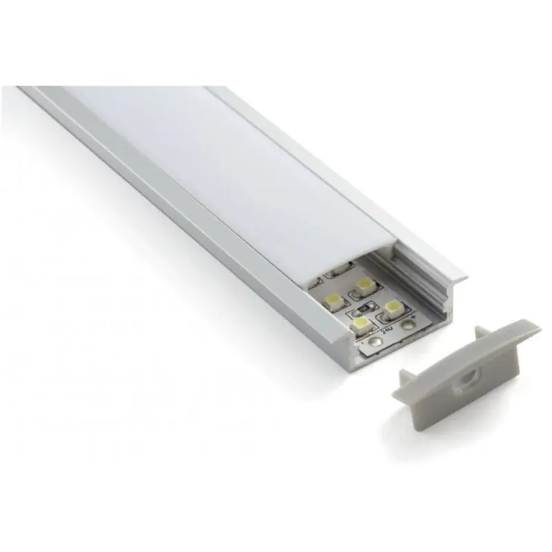 2m Profilé encastré Ruban led 220v cob ip65-sur mesure 10cm par 10cm-largeur 8mm-max 25m
