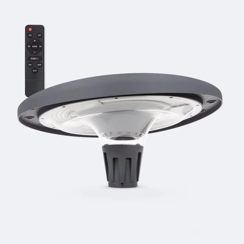 Tete de mat led 4000 lumens 5000k avec telecommande eclairage public parc jardin parking