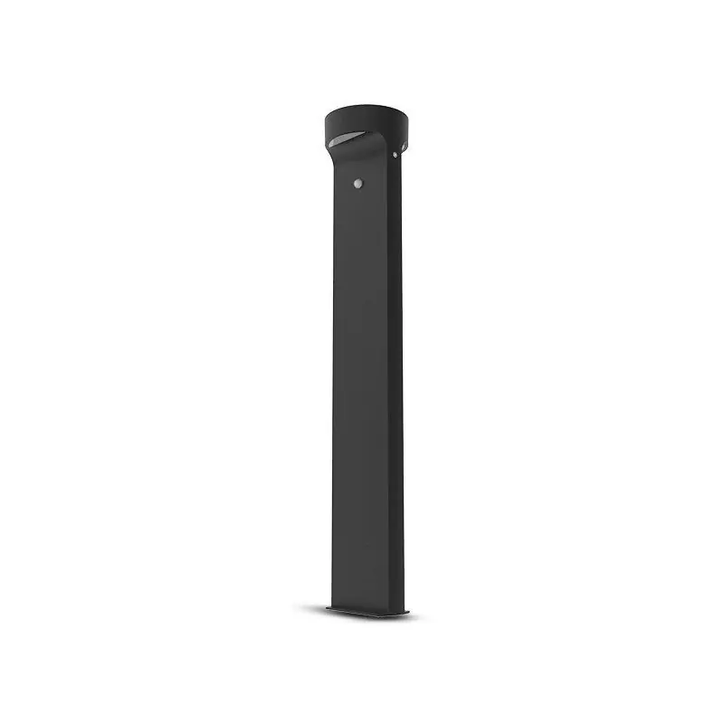 Potelet Solaire LED Rond 6W 3000K Noir 950mm + Détecteur mouvement IR