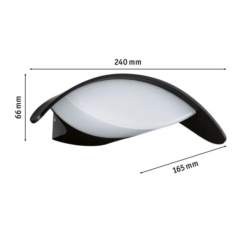 Applique extérieur LED Mesana IP44 3000K 12W 800lm Anthracite
