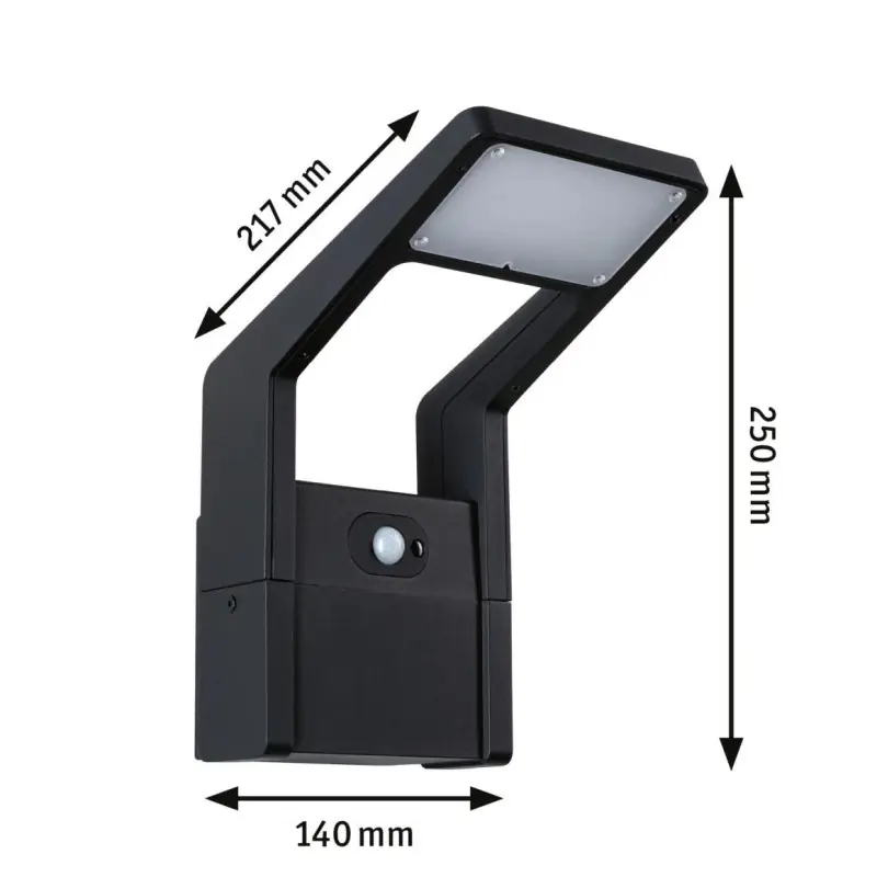 Applique extérieur LED Juntea Détecteur de mouvement IP44 3000K 11W 900lm Anthracite
