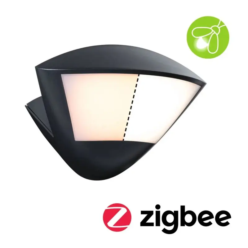Applique d‘extérieur LED Zigbee Skyla Détecteur de mouvement favorable aux insectes Tunable Warm 10W 840lm 230V Anthracite