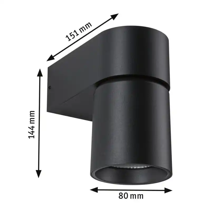 Applique extérieure LED Kimu IP44 3000K 8W 500lm 230V 70° Anthracite