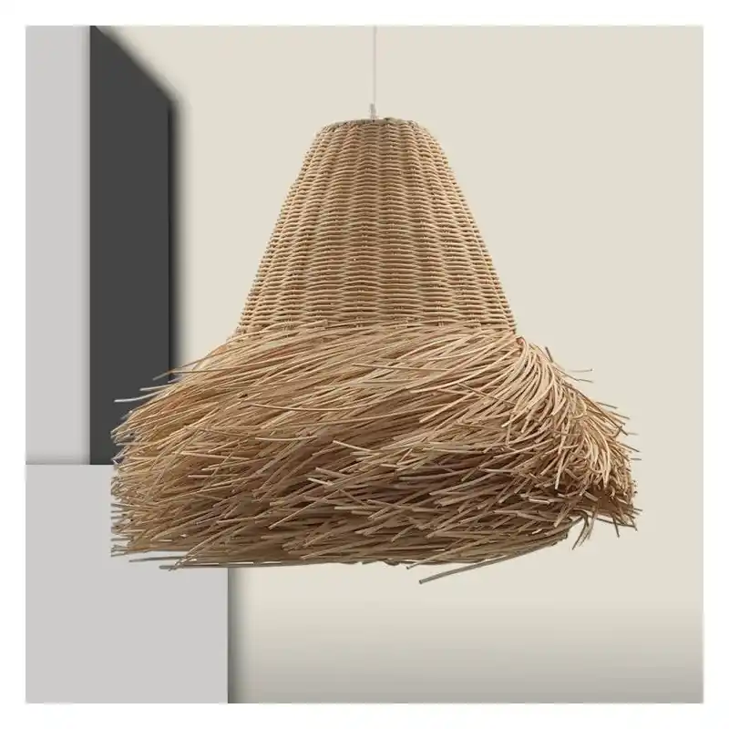 Suspension 46 cm en rotin ip20 culot e27