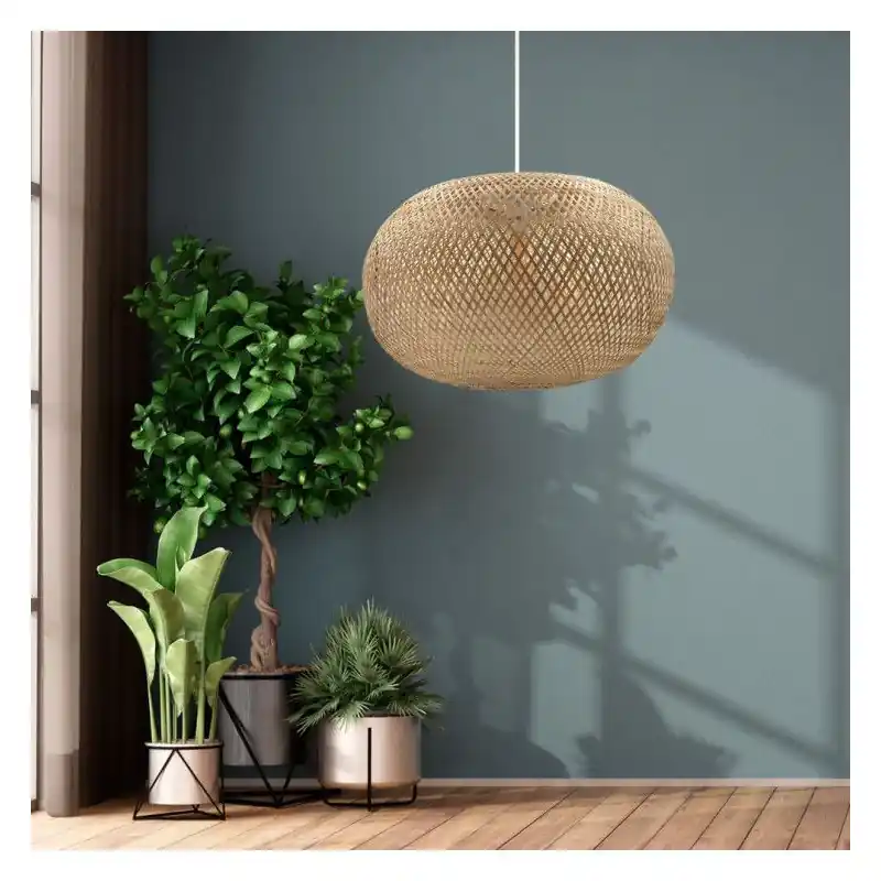 Suspension 56 cm en rotin ip20 culot e27