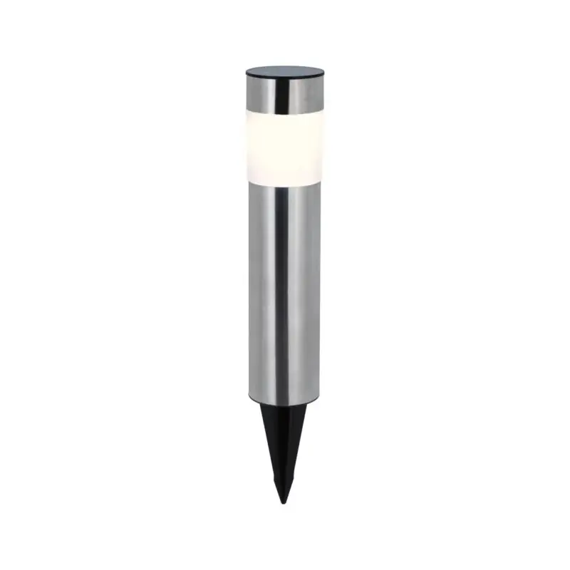 Borne solaire piquet ip44 3000k acier brossé layra