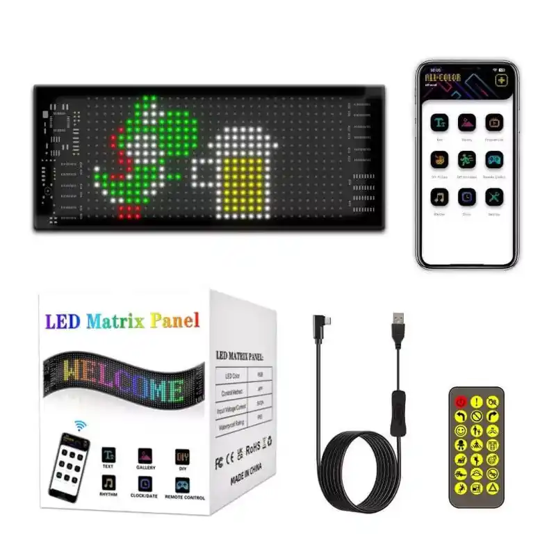 Affichage numérique RGB Télécommande + Application 512 Pixels IP65 - 5V