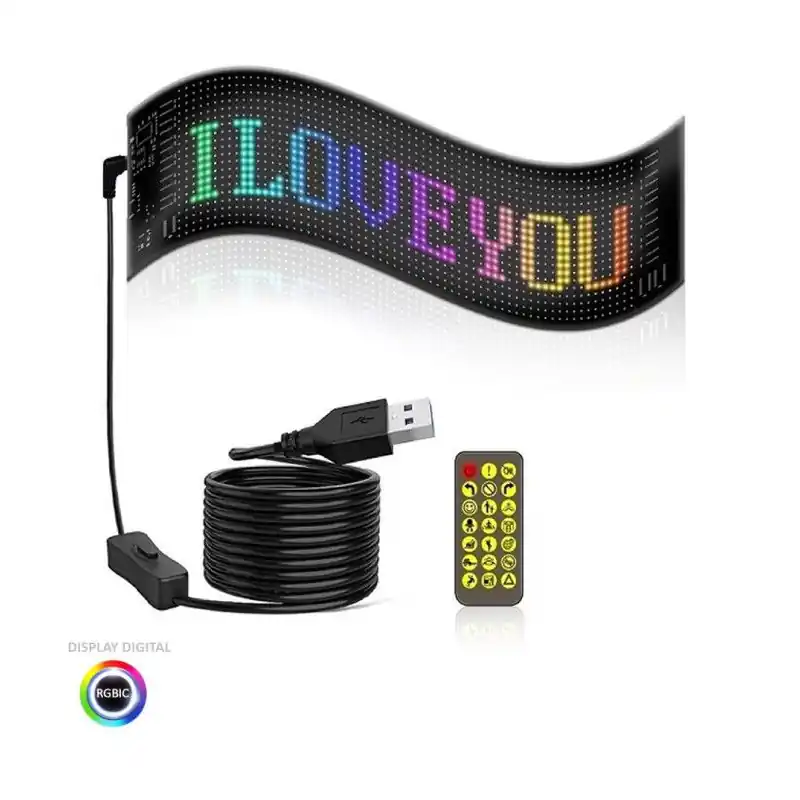 Affichage numérique RGB Télécommande + Application 1280 Pixels IP65 - 5V