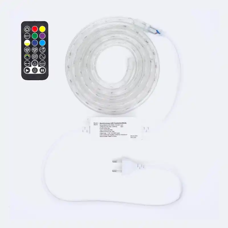 Ruban lumineux néon led 220v ip65 rgb flexible ultra lumière couleurs