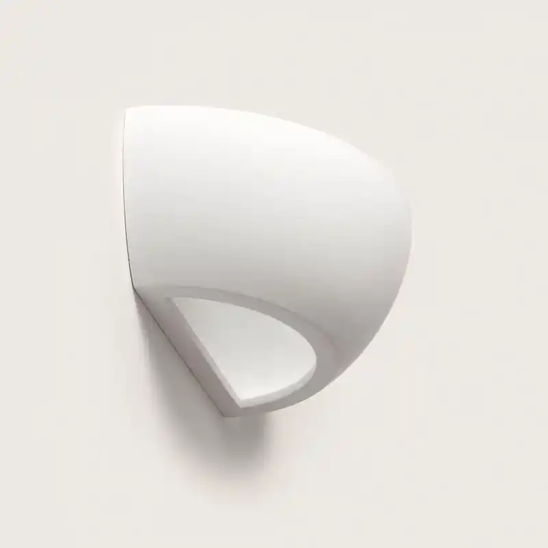 Applique murale Plâtre demi lune culot e14
