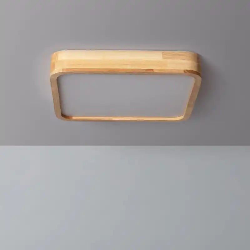 Plafonnier led 20w cct carré-40cm-3000k-4000k-6000k bois