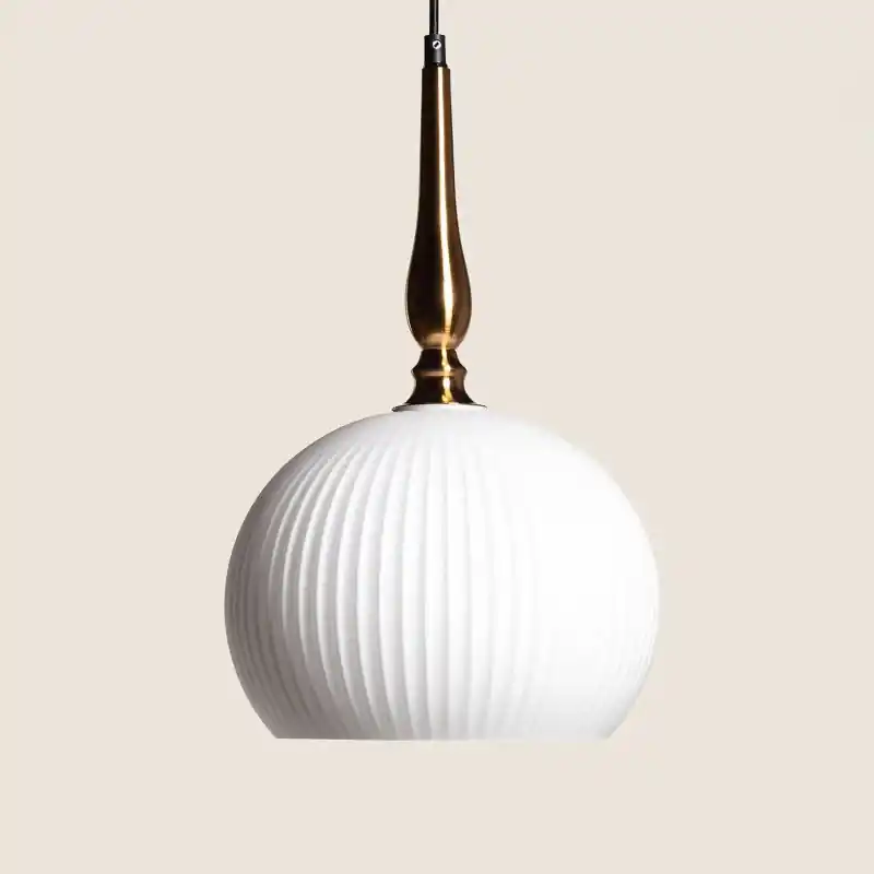 Suspension blanche luminaire suspendu métal doré et verre e27