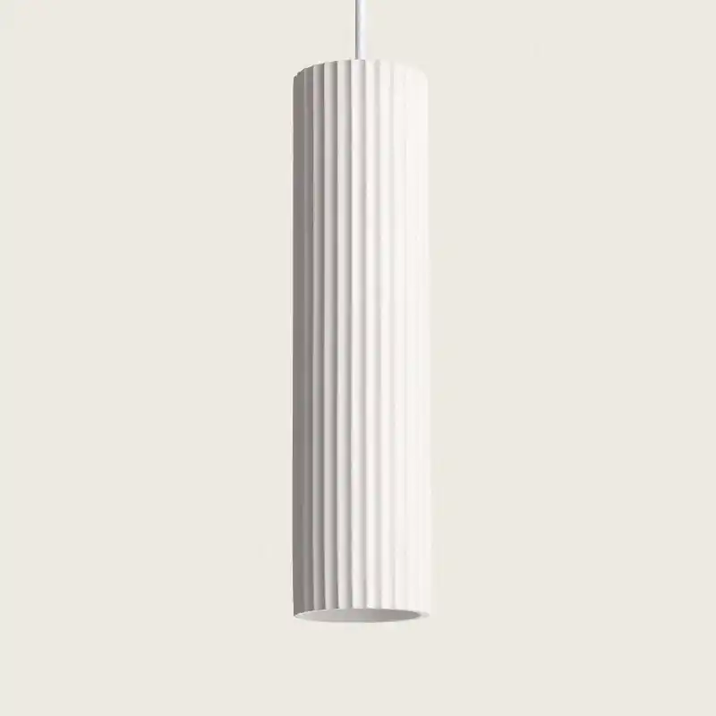 Suspension blanche tube platre culot gu10