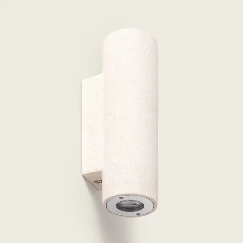 Applique exterieure rond ciment double culot gu10 rouge,beige,gris