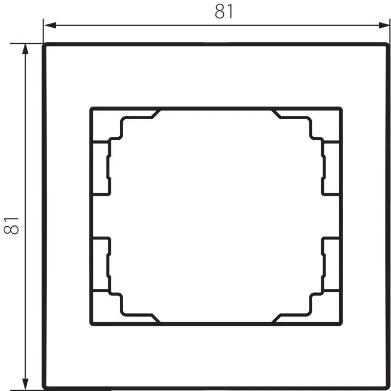 Plaque imple horizontal appareillage LOGI grise