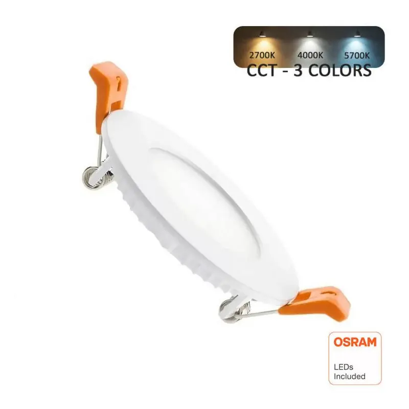 Encastrable cct led 6w-ultra fin 600 lumens