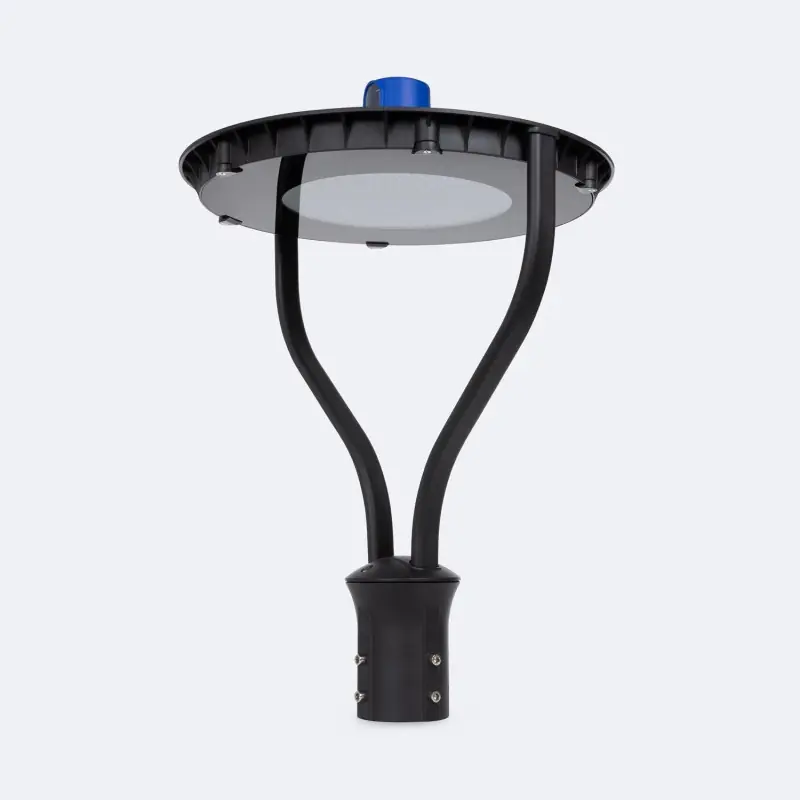 Tête de mat droit candélabre 50w LED détecteur crépusculaire allumage automatique-6000lm-éclairage public parking routier
