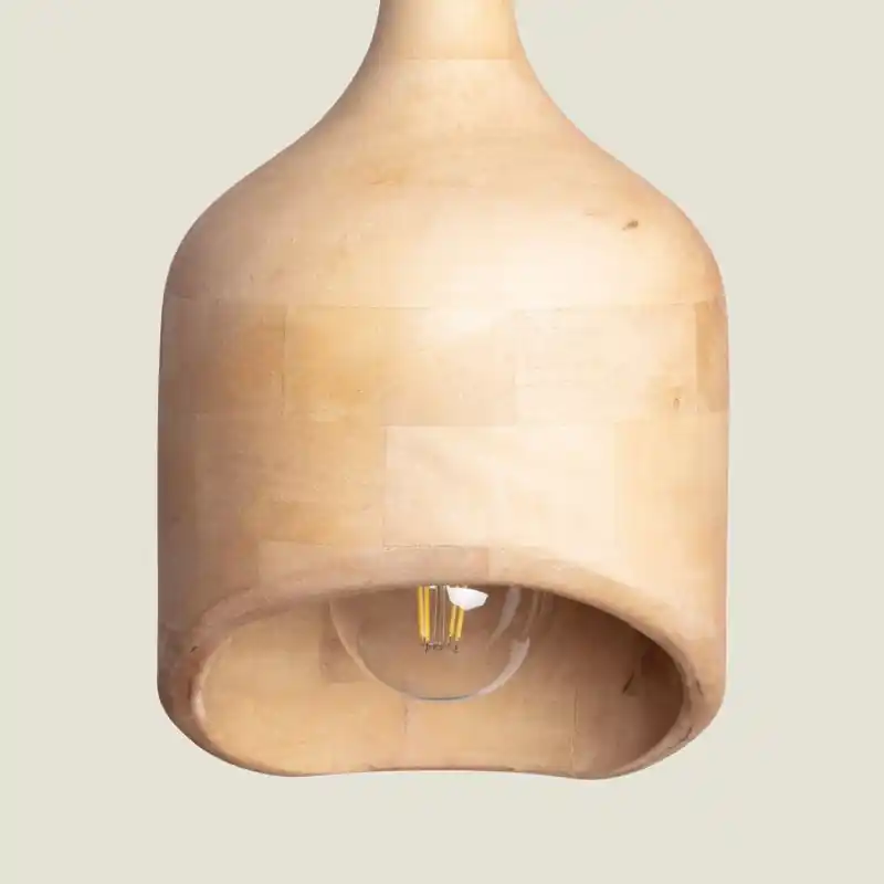Suspension bois décoration modern culot e27