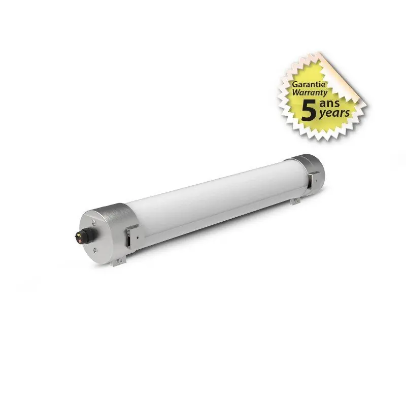 Tubulaire LED Opale ip67 Traversant 17W 2460 lm 3000K - Garantie 5 ans
