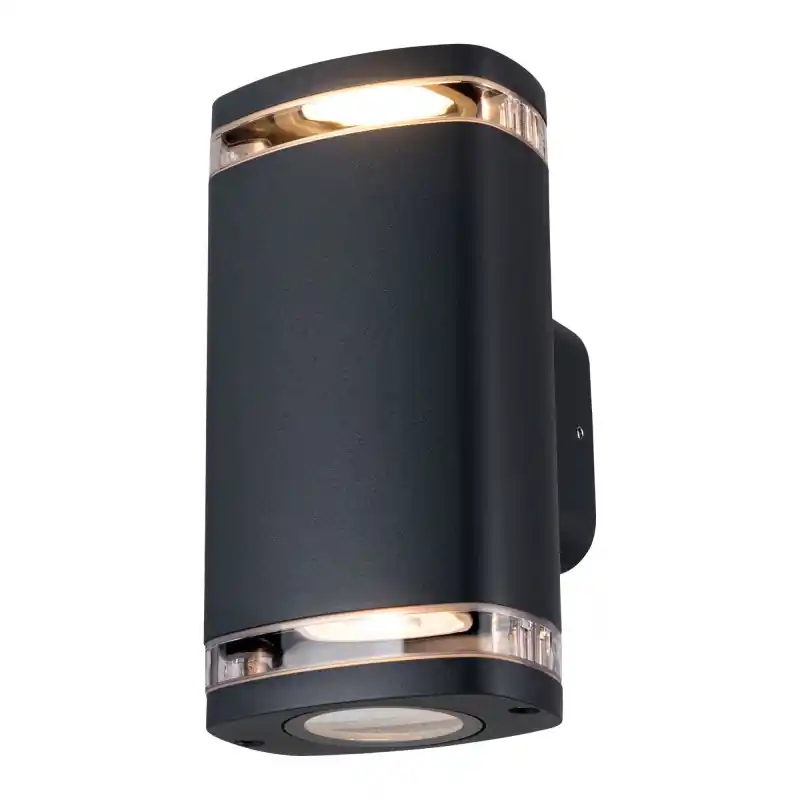Applique exterieure noire ip54 double gu10 ZEVI