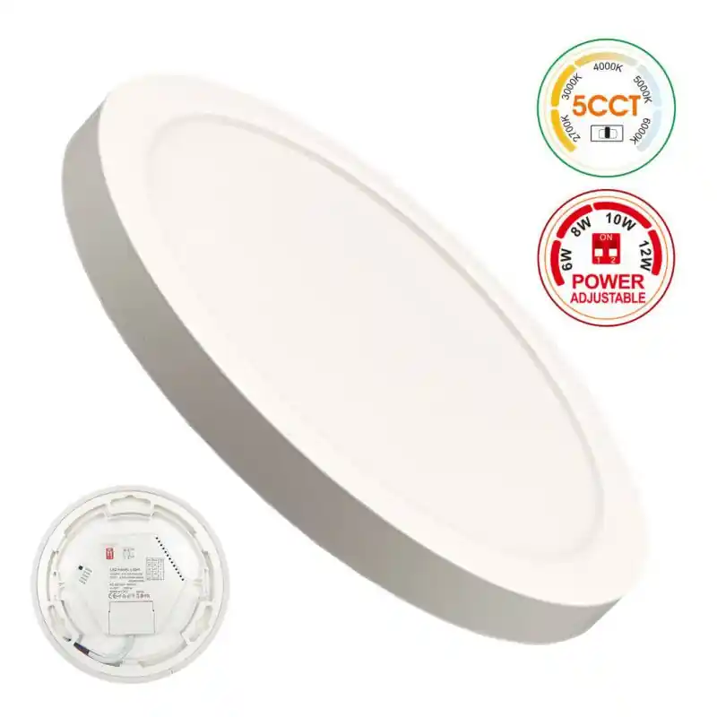 Encastrable plafonnier ajustable-6-8-10-12w-5 teintes