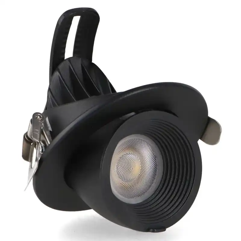 Downlight-encastrable-escamotable-escargot noir-10w-led-1200-lm cct