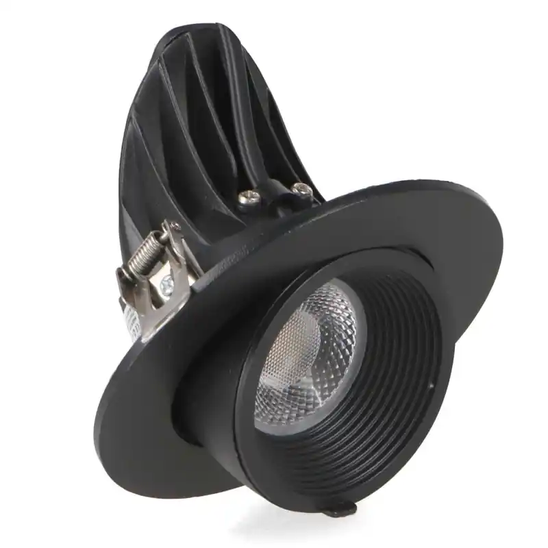 Downlight-encastrable-escamotable-escargot noir-15w-led-1800-lm cct