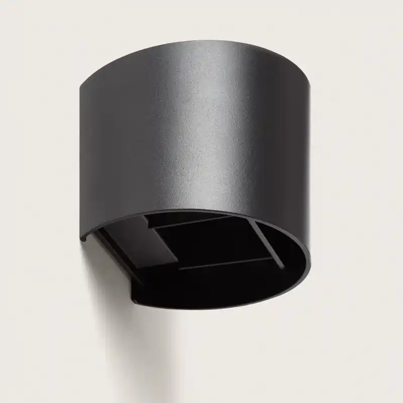 Applique exterieure led 6W ronde noire clapet ajustable 3000k