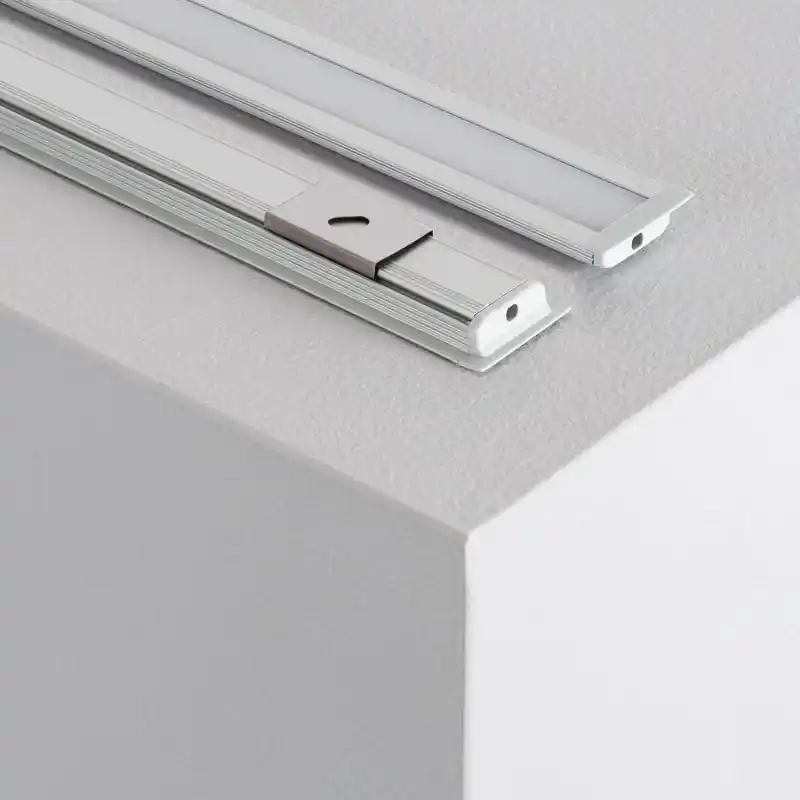 Profilé Aluminium encastrable 1m pour Ruban LED 10mm