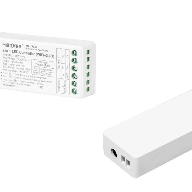 Contrôleur variateur ruban led 12v-24v cct rf compatible bouton poussoir