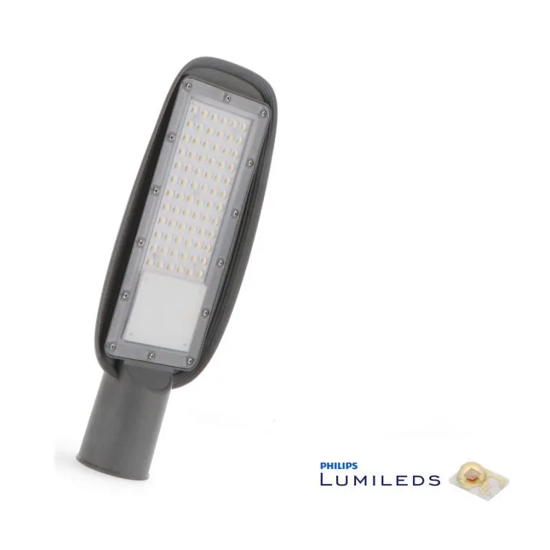 Tête lampadaire candélabre led 200w-22000 lumens gris