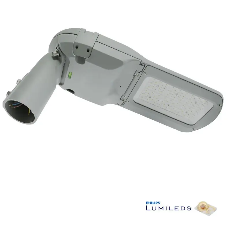 Tête lampadaire inclinable candélabre led philips 60w-9000 lumens gris