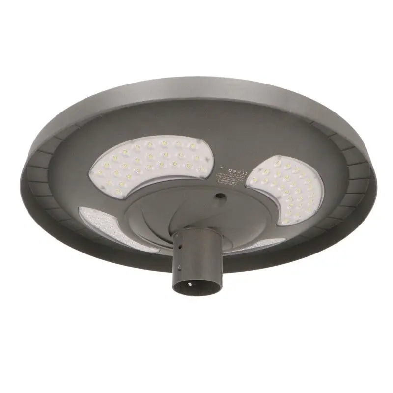 Tête lampadaire solaire mat droit led 30w-2500 lumens gris